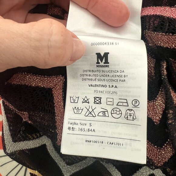 Missoni chevron multicolor top size S - Picture 5 of 6